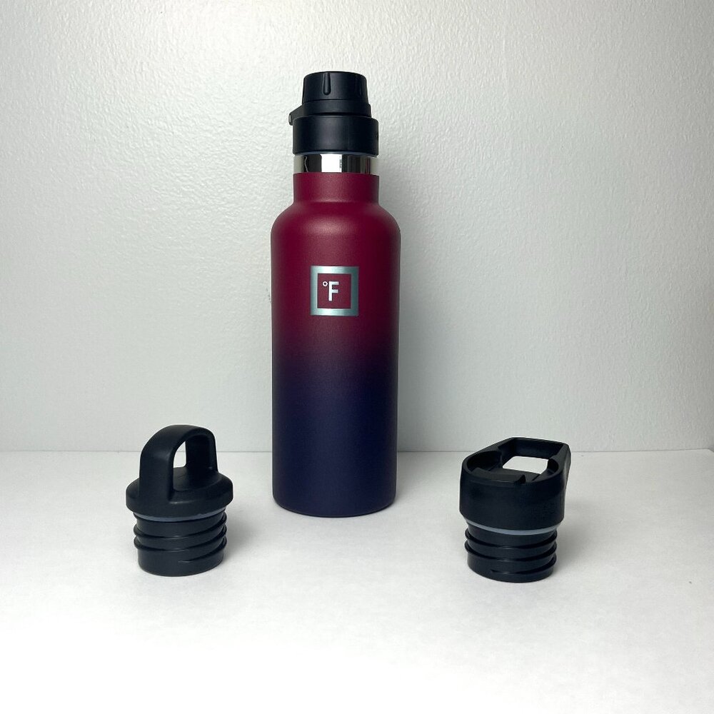 Iron Flask Water Bottle - Stainless Steel 16oz Dark Rainbow - Picture 2 of 4